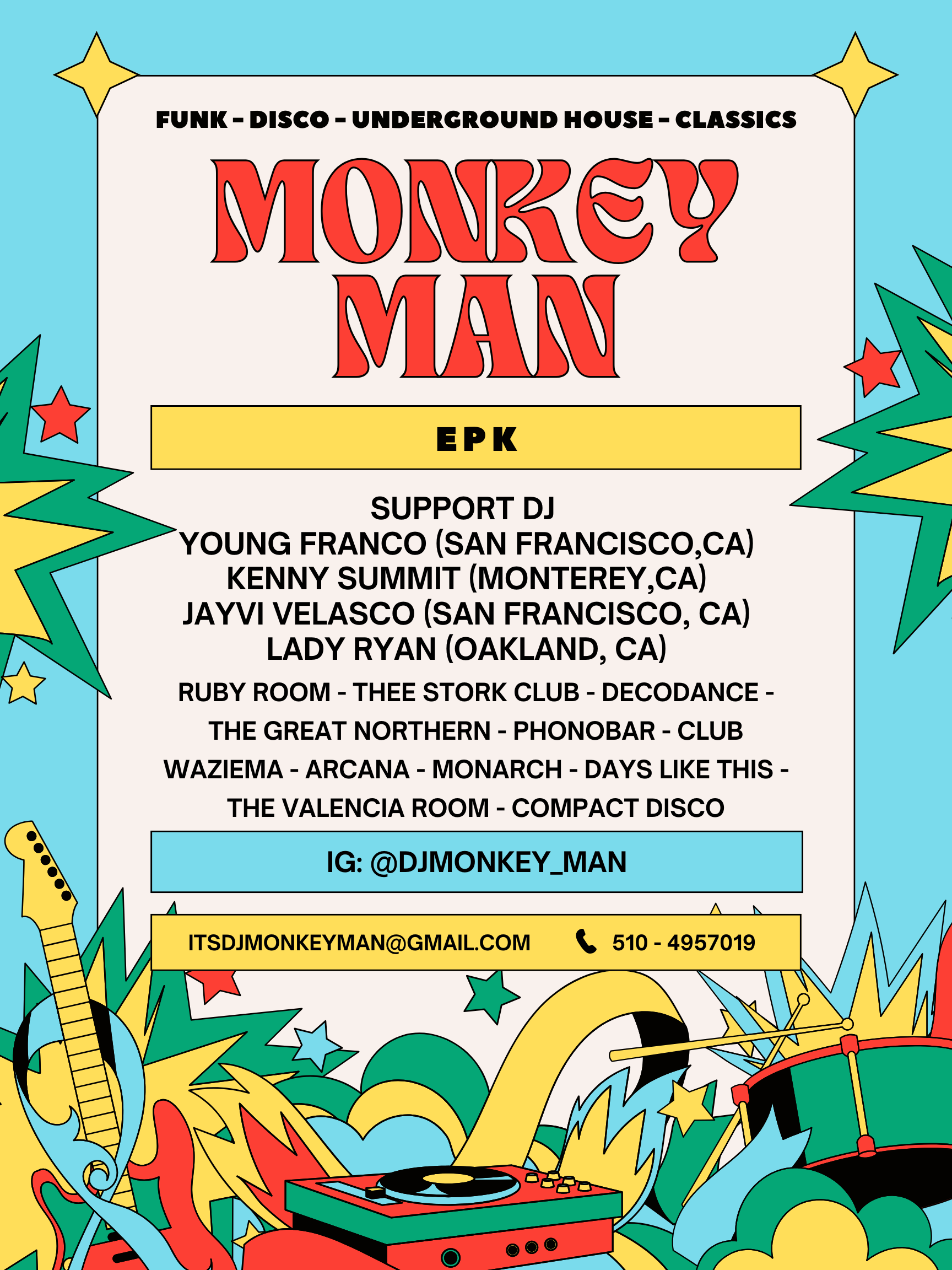 MonkeyMan EPK — House, Funk, Soul, No Requests