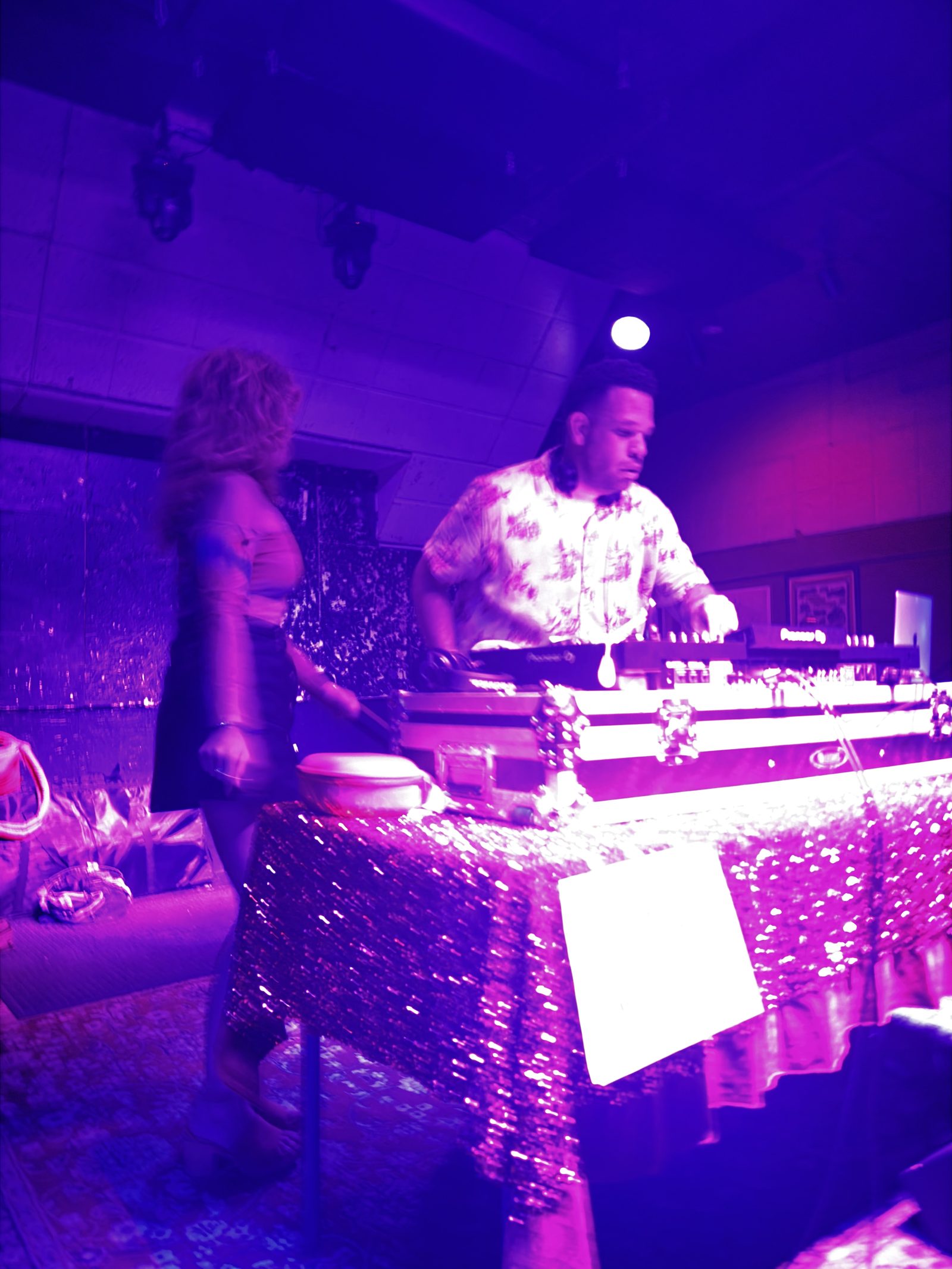 MonkeyMan red-lit booth